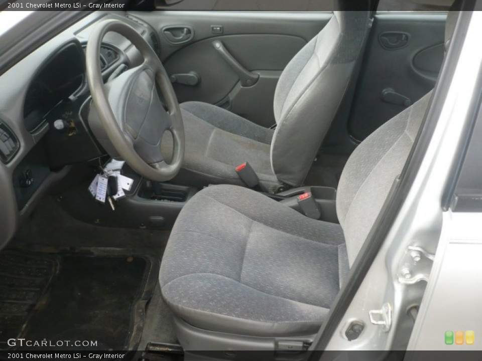 Gray Interior Front Seat for the 2001 Chevrolet Metro LSi #61463675