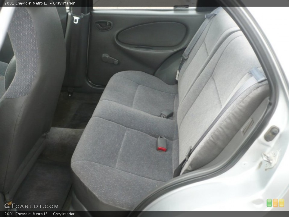 Gray Interior Rear Seat for the 2001 Chevrolet Metro LSi #61463684
