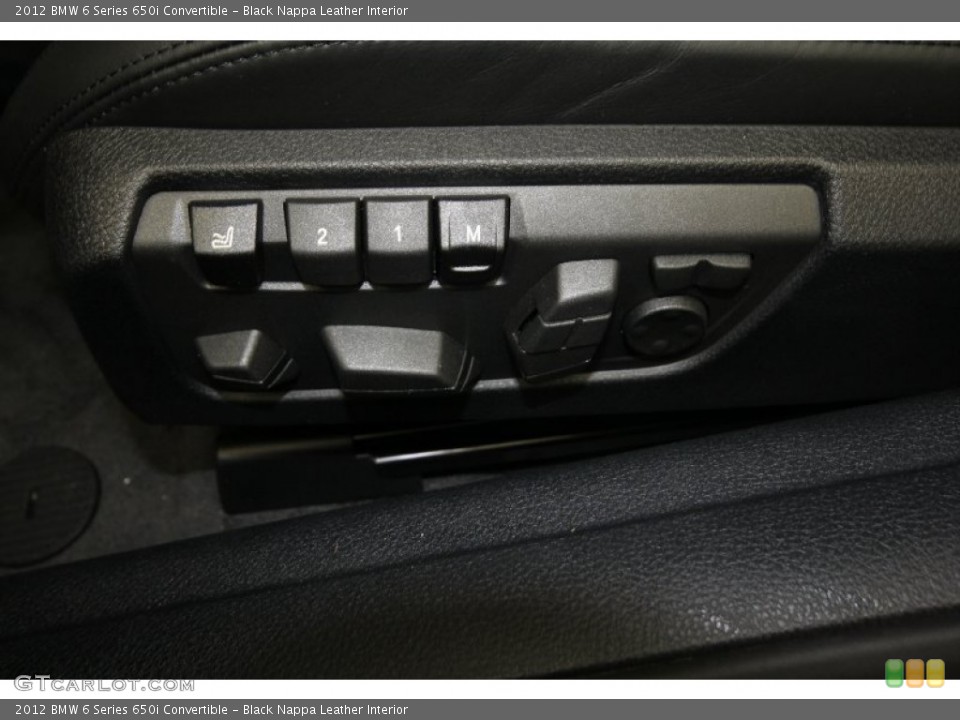 Black Nappa Leather Interior Controls for the 2012 BMW 6 Series 650i Convertible #61464450