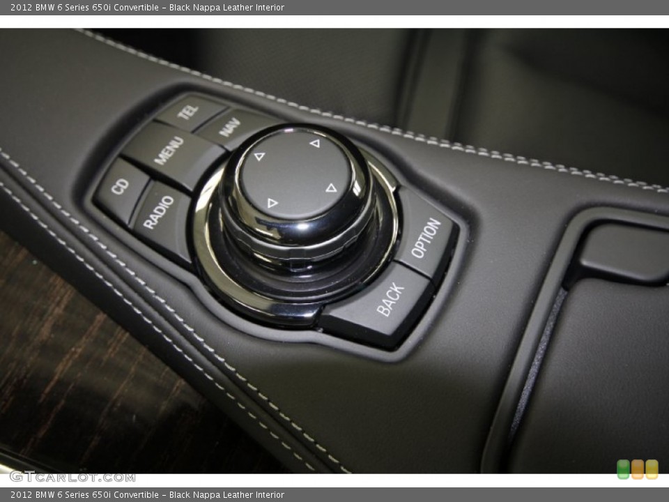 Black Nappa Leather Interior Controls for the 2012 BMW 6 Series 650i Convertible #61464486
