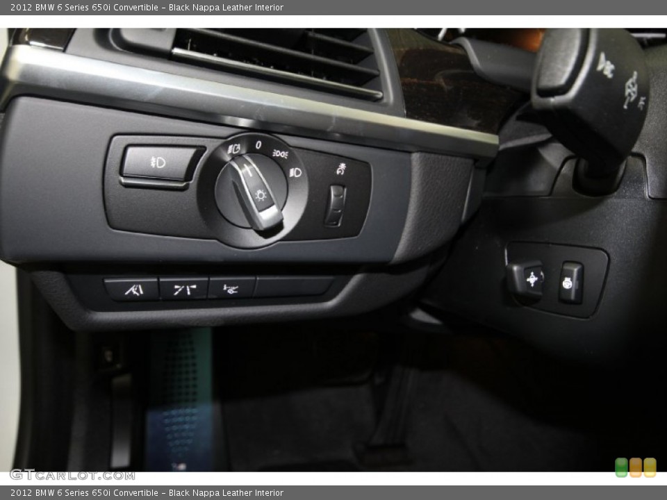 Black Nappa Leather Interior Controls for the 2012 BMW 6 Series 650i Convertible #61464528