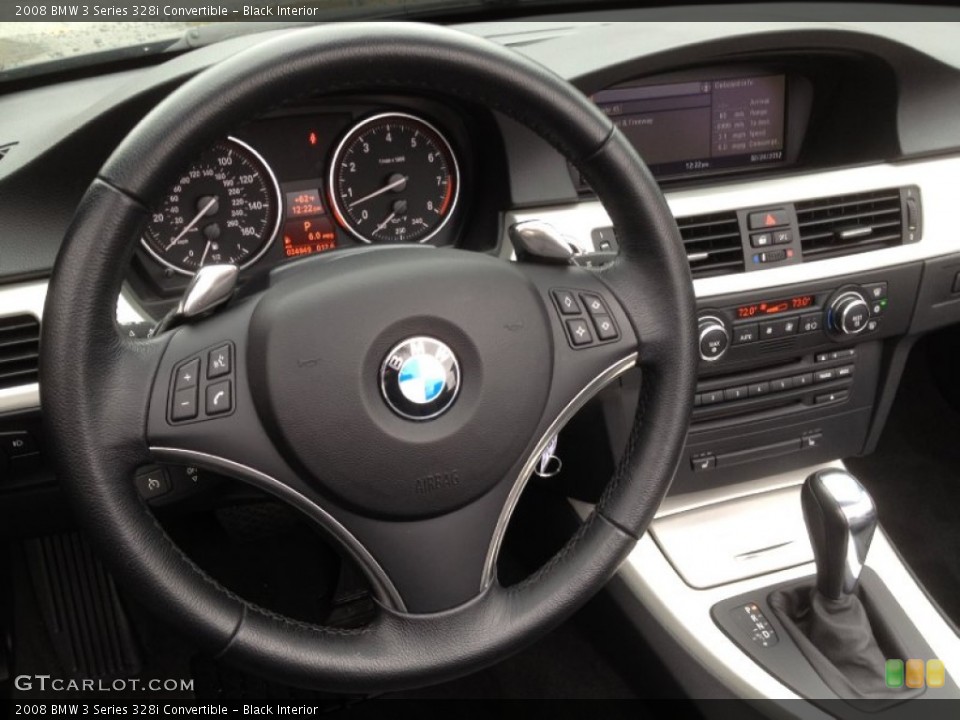 Black Interior Steering Wheel for the 2008 BMW 3 Series 328i Convertible #61465350