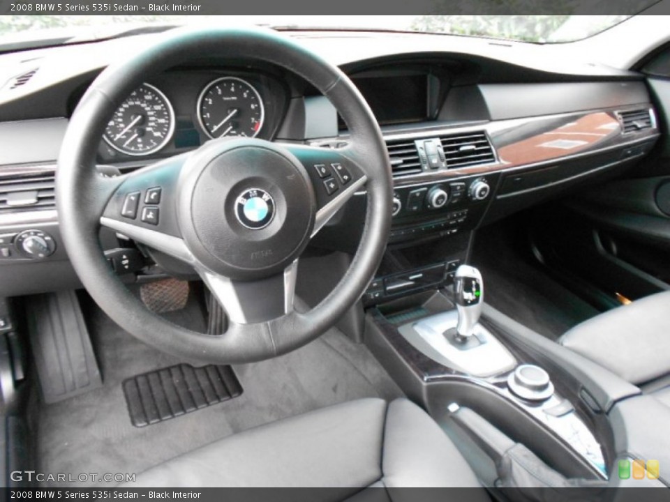 Black Interior Dashboard for the 2008 BMW 5 Series 535i Sedan #61465941