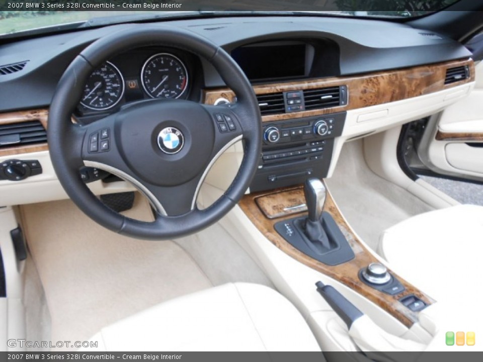 Cream Beige Interior Dashboard for the 2007 BMW 3 Series 328i Convertible #61466188