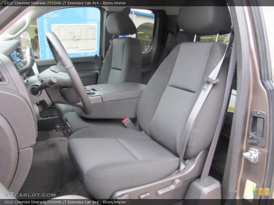 Ebony Interior Front Seat for the 2012 Chevrolet Silverado 2500HD LT Extended Cab 4x4 #61467453