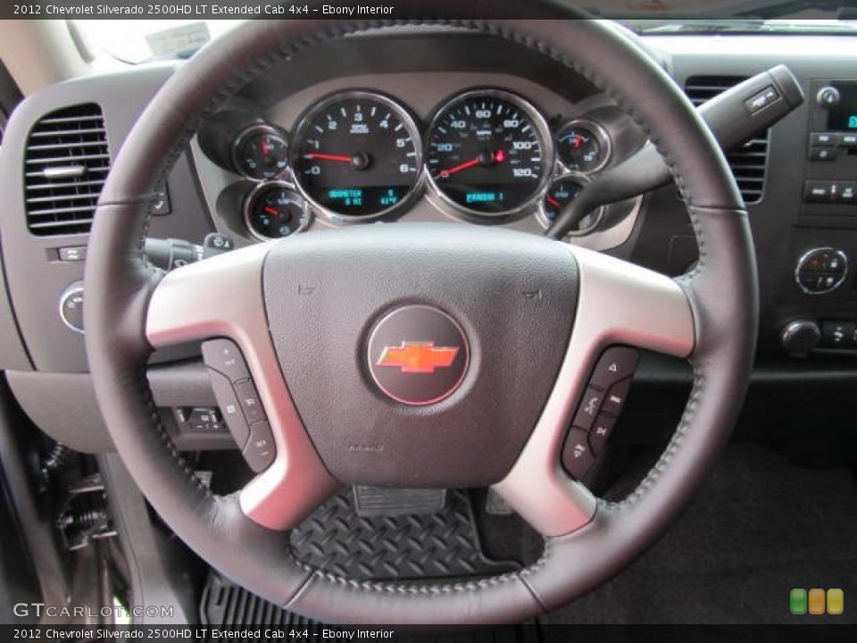 Ebony Interior Steering Wheel for the 2012 Chevrolet Silverado 2500HD LT Extended Cab 4x4 #61467471