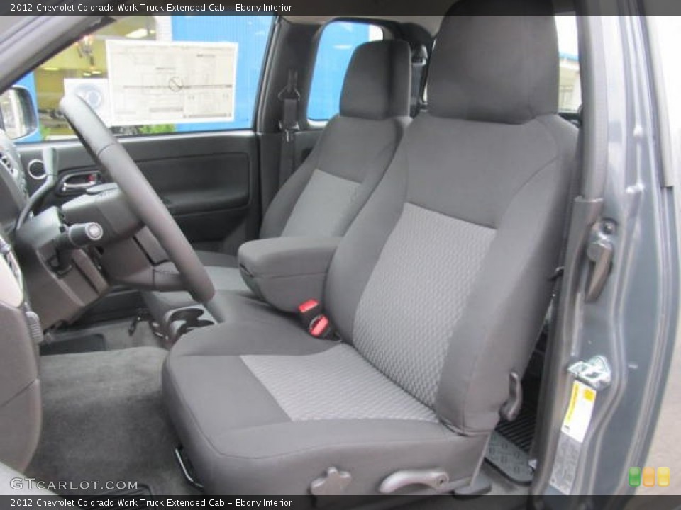 Ebony Interior Front Seat for the 2012 Chevrolet Colorado Work Truck Extended Cab #61467825