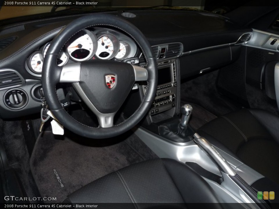 Black Interior Dashboard for the 2008 Porsche 911 Carrera 4S Cabriolet #61468464