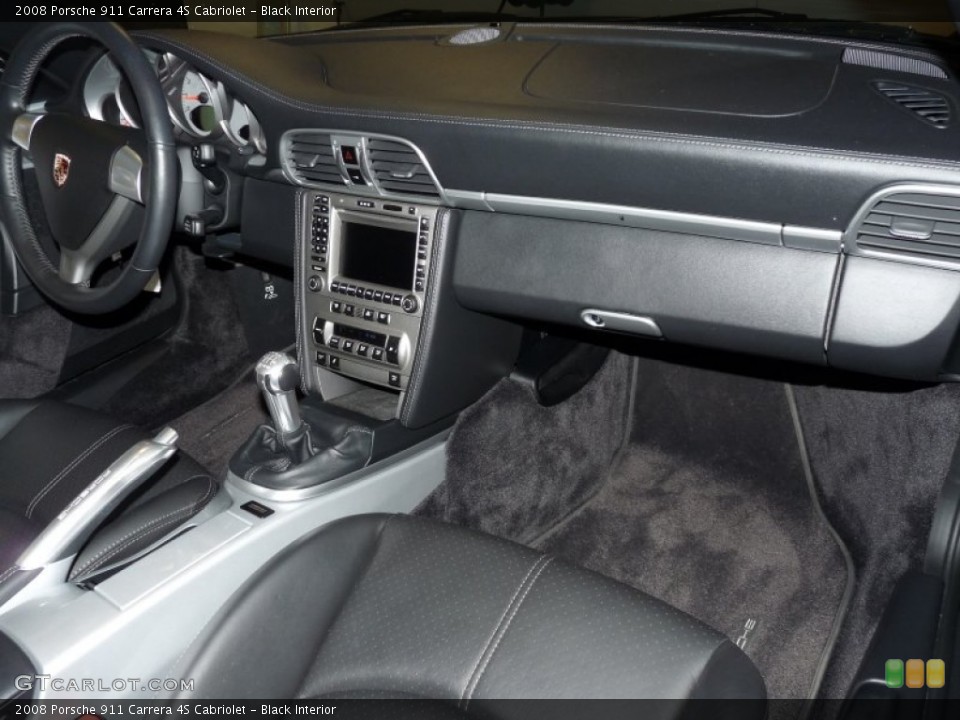 Black Interior Dashboard for the 2008 Porsche 911 Carrera 4S Cabriolet #61468473