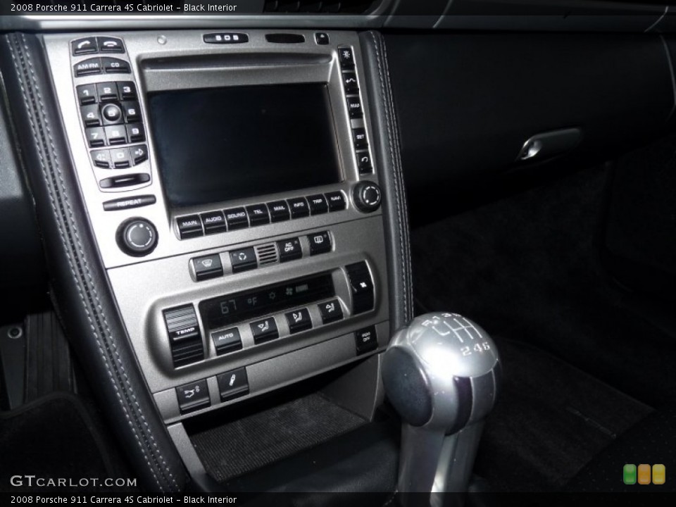 Black Interior Controls for the 2008 Porsche 911 Carrera 4S Cabriolet #61468555
