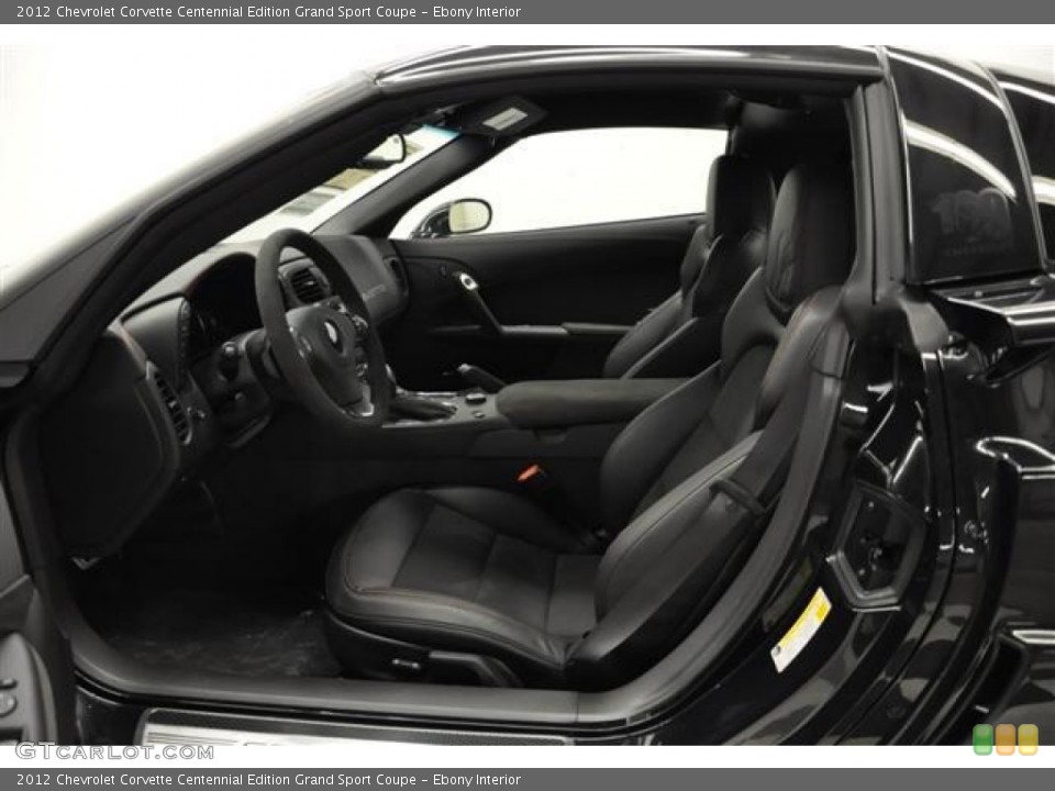 Ebony Interior Photo for the 2012 Chevrolet Corvette Centennial Edition Grand Sport Coupe #61470021