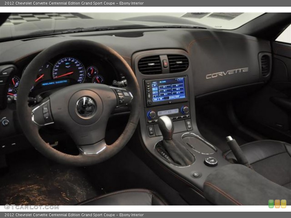 Ebony Interior Dashboard for the 2012 Chevrolet Corvette Centennial Edition Grand Sport Coupe #61470055