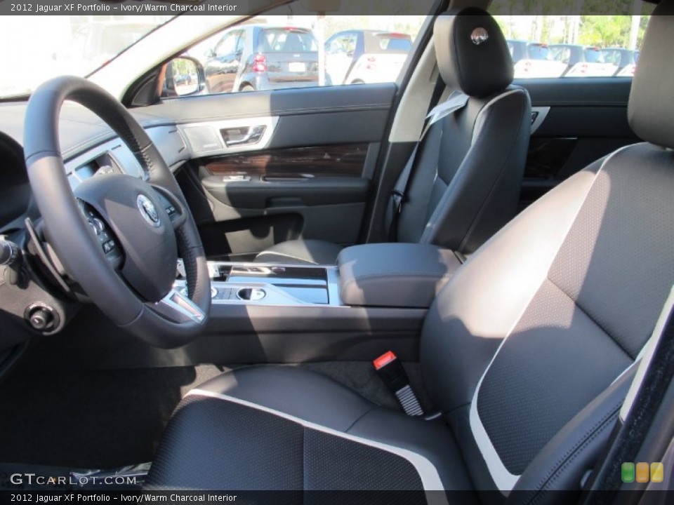 Ivory/Warm Charcoal Interior Front Seat for the 2012 Jaguar XF Portfolio #61470216
