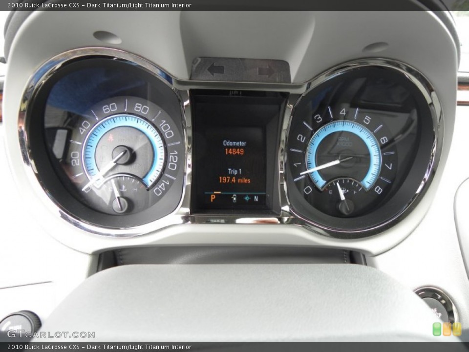 Dark Titanium/Light Titanium Interior Gauges for the 2010 Buick LaCrosse CXS #61470522