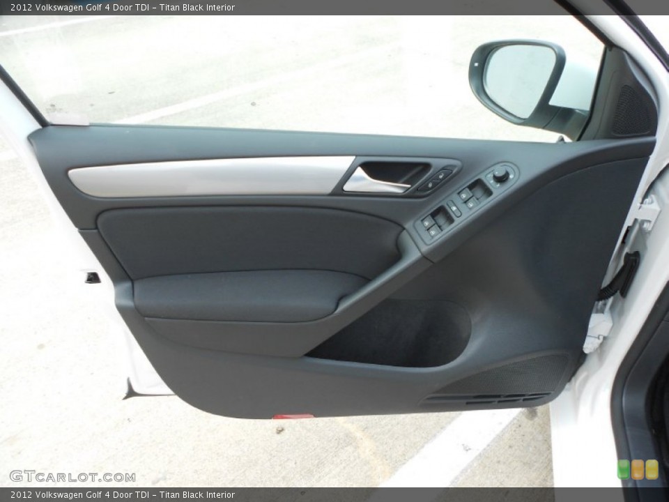 Titan Black Interior Door Panel for the 2012 Volkswagen Golf 4 Door TDI #61474388