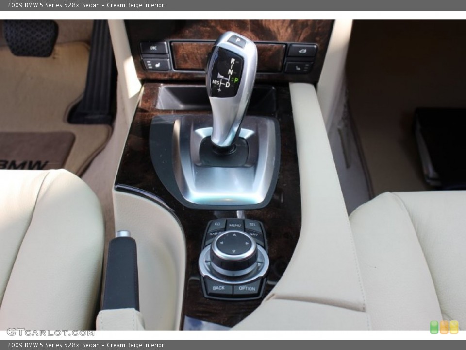 Cream Beige Interior Transmission for the 2009 BMW 5 Series 528xi Sedan #61477068
