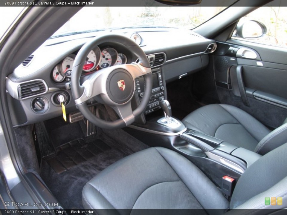 Black Interior Prime Interior for the 2009 Porsche 911 Carrera S Coupe #61477462