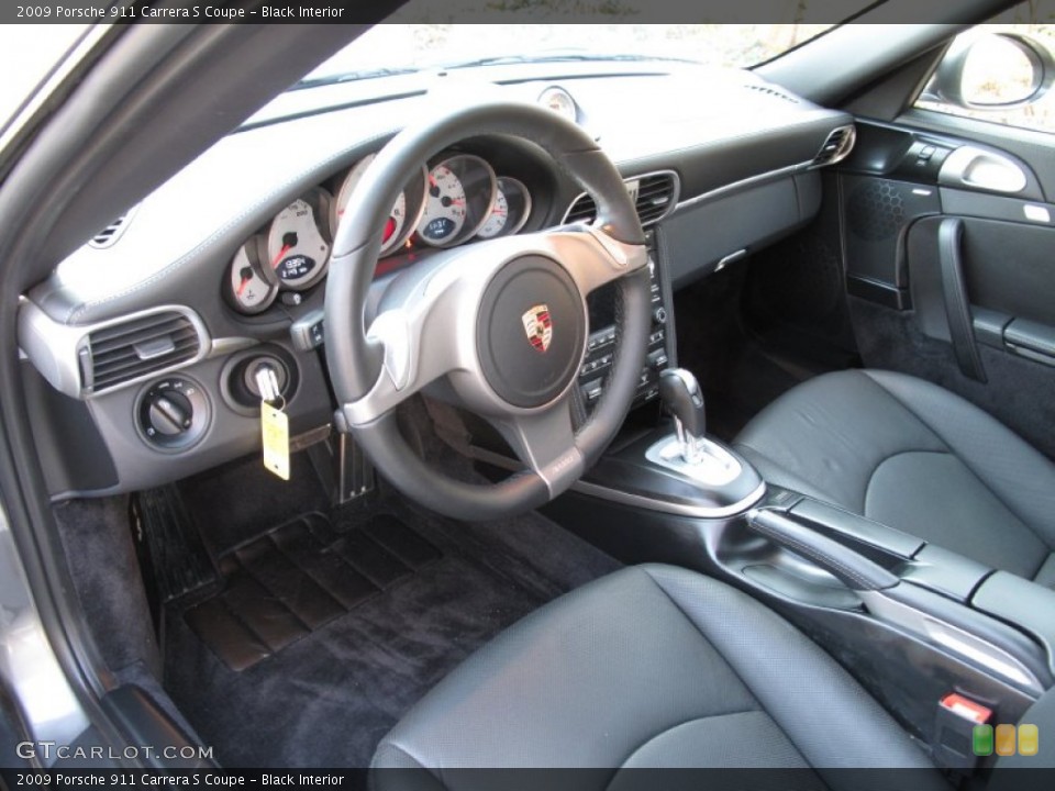Black Interior Prime Interior for the 2009 Porsche 911 Carrera S Coupe #61477515