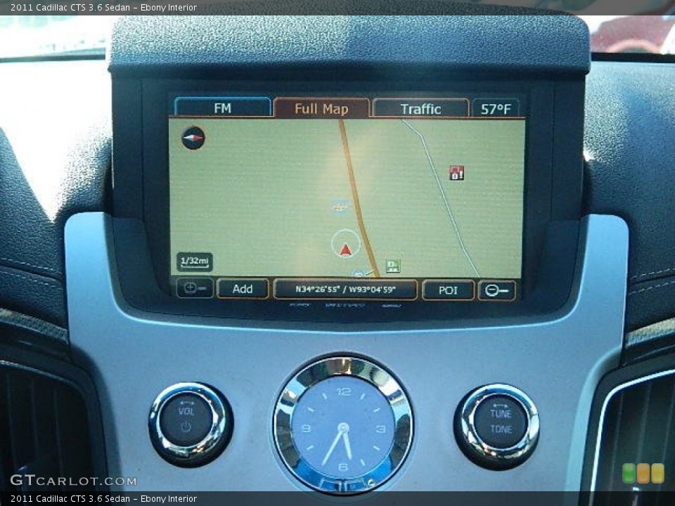 Ebony Interior Navigation for the 2011 Cadillac CTS 3.6 Sedan #61480320