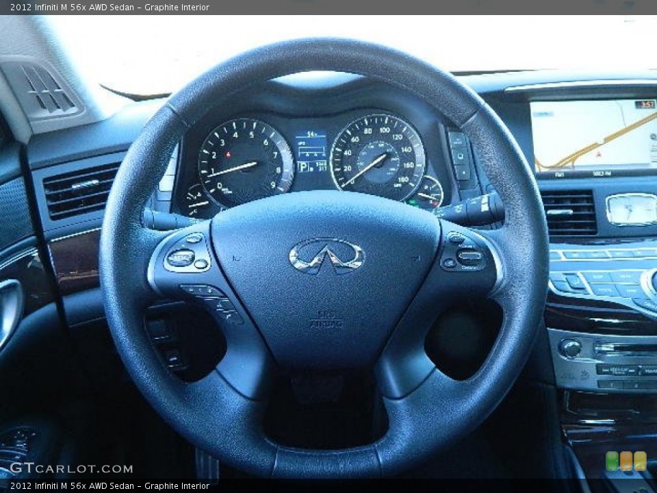 Graphite Interior Steering Wheel for the 2012 Infiniti M 56x AWD Sedan #61483629