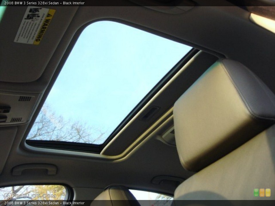 Black Interior Sunroof for the 2008 BMW 3 Series 328xi Sedan #61484475