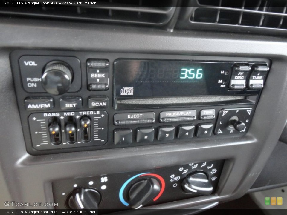 Agate Black Interior Controls for the 2002 Jeep Wrangler Sport 4x4 #61490976