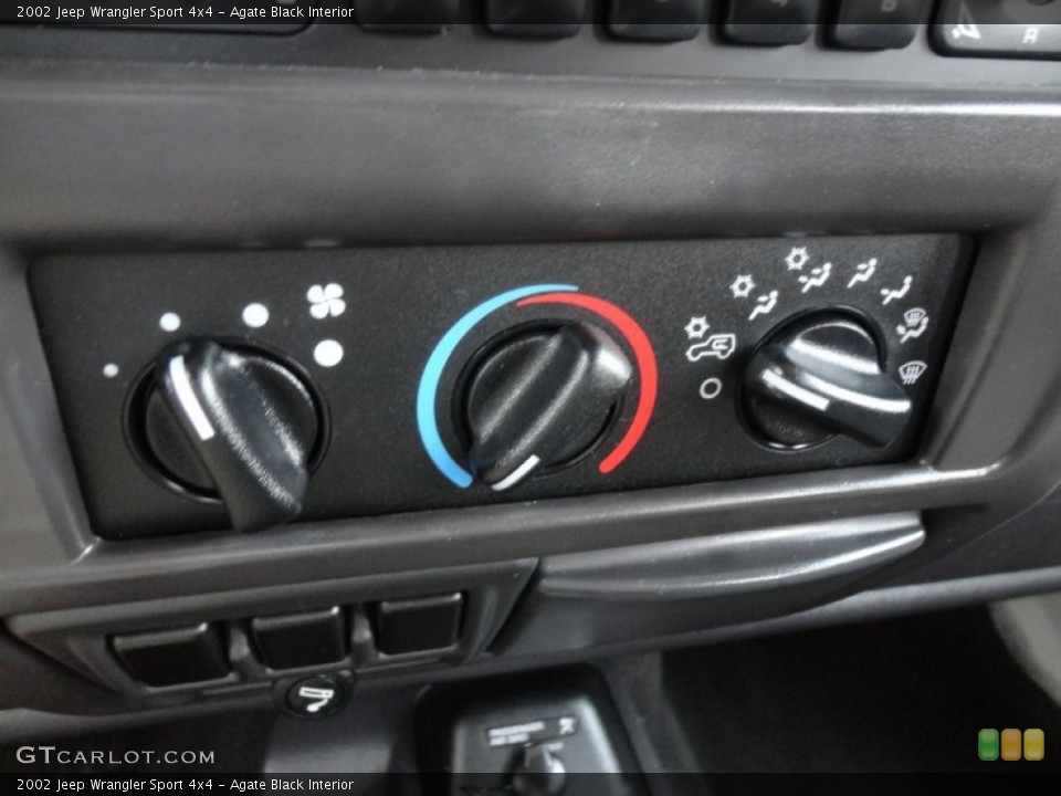 Agate Black Interior Controls for the 2002 Jeep Wrangler Sport 4x4 #61490985