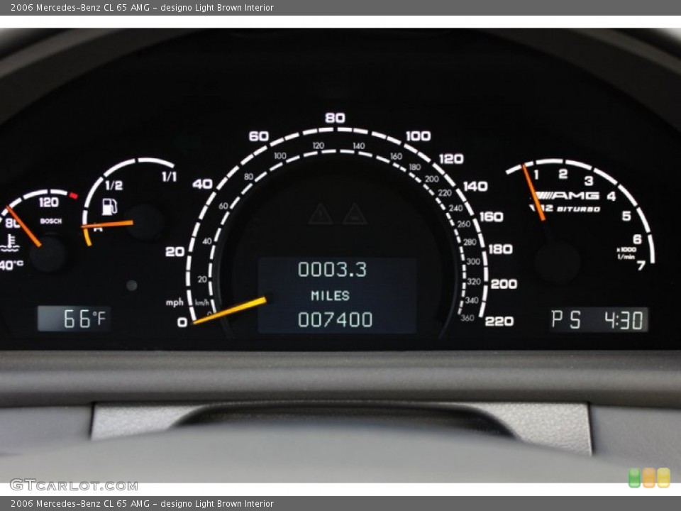 designo Light Brown Interior Gauges for the 2006 Mercedes-Benz CL 65 AMG #61492335