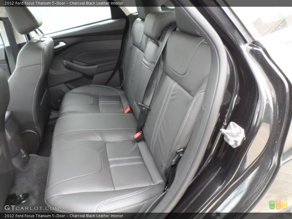 Charcoal Black Leather Interior Rear Seat for the 2012 Ford Focus Titanium 5-Door #61493046