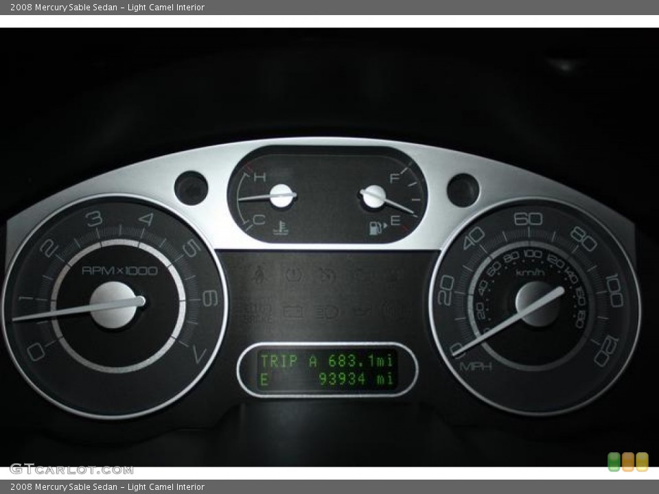 Light Camel Interior Gauges for the 2008 Mercury Sable Sedan #61495439
