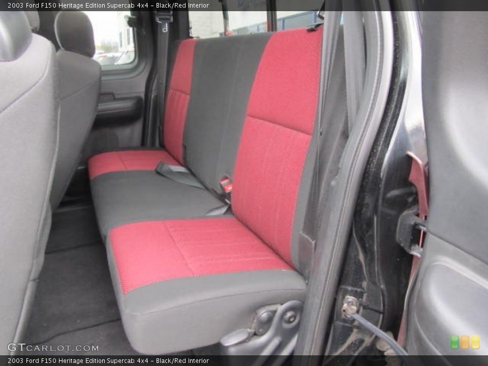 Black/Red Interior Rear Seat for the 2003 Ford F150 Heritage Edition Supercab 4x4 #61497790