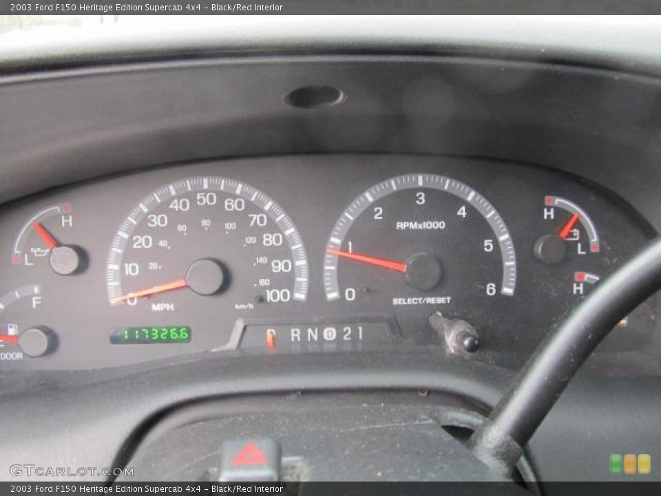 Black/Red Interior Gauges for the 2003 Ford F150 Heritage Edition Supercab 4x4 #61497820