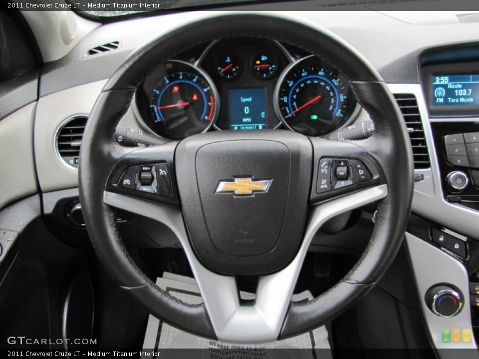 Medium Titanium Interior Steering Wheel for the 2011 Chevrolet Cruze LT #61498768