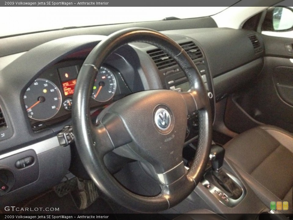 Anthracite Interior Steering Wheel for the 2009 Volkswagen Jetta SE SportWagen #61500290