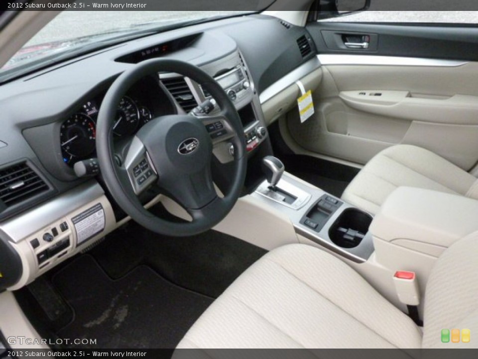Warm Ivory Interior Prime Interior for the 2012 Subaru Outback 2.5i #61500549