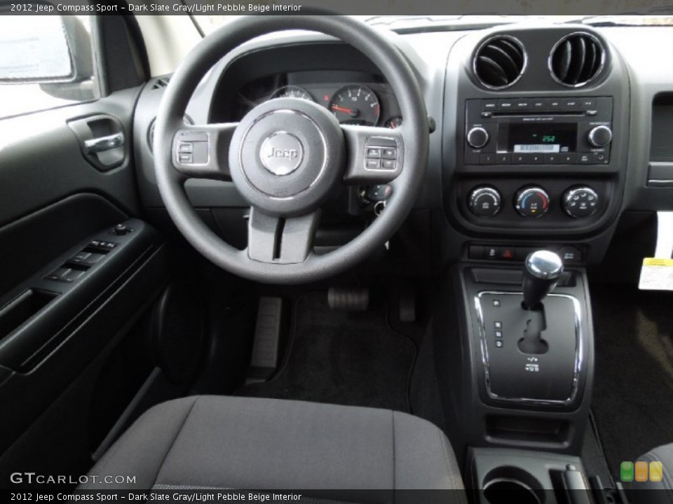 Dark Slate Gray/Light Pebble Beige Interior Dashboard for the 2012 Jeep Compass Sport #61503467