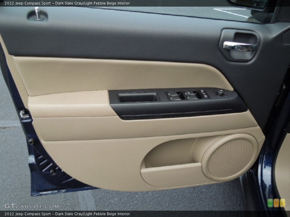 Dark Slate Gray/Light Pebble Beige Interior Door Panel for the 2012 Jeep Compass Sport #61503623