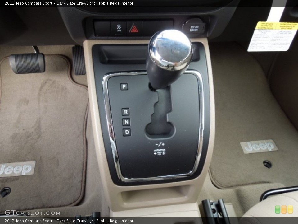 Dark Slate Gray/Light Pebble Beige Interior Transmission for the 2012 Jeep Compass Sport #61503631