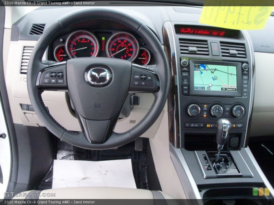 Sand Interior Dashboard for the 2010 Mazda CX-9 Grand Touring AWD #61504540