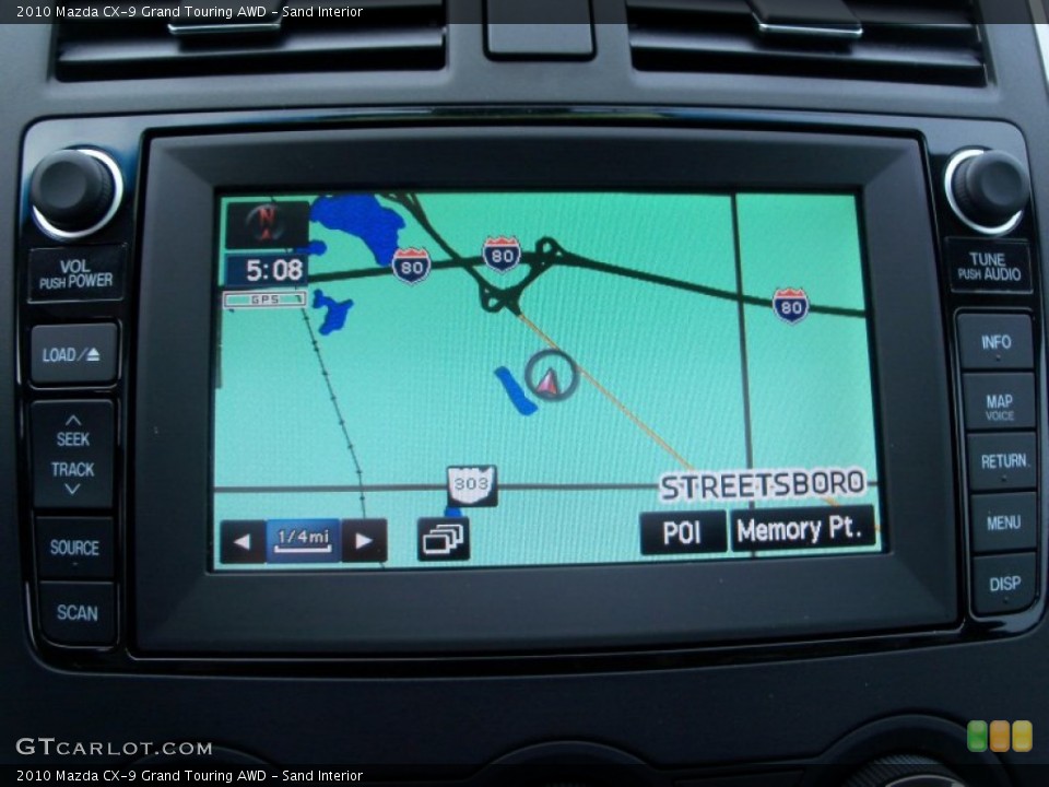 Sand Interior Navigation for the 2010 Mazda CX-9 Grand Touring AWD #61504613