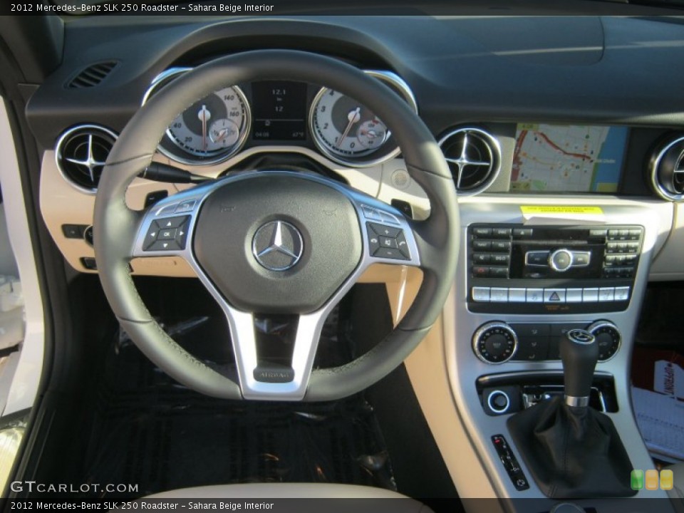 Sahara Beige Interior Steering Wheel for the 2012 Mercedes-Benz SLK 250 Roadster #61507287