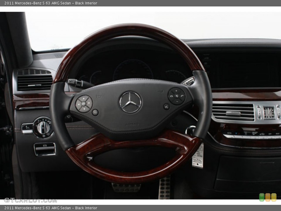 Black Interior Steering Wheel for the 2011 Mercedes-Benz S 63 AMG Sedan #61510326