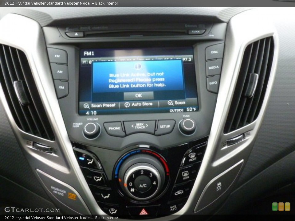 Black Interior Controls for the 2012 Hyundai Veloster  #61512436