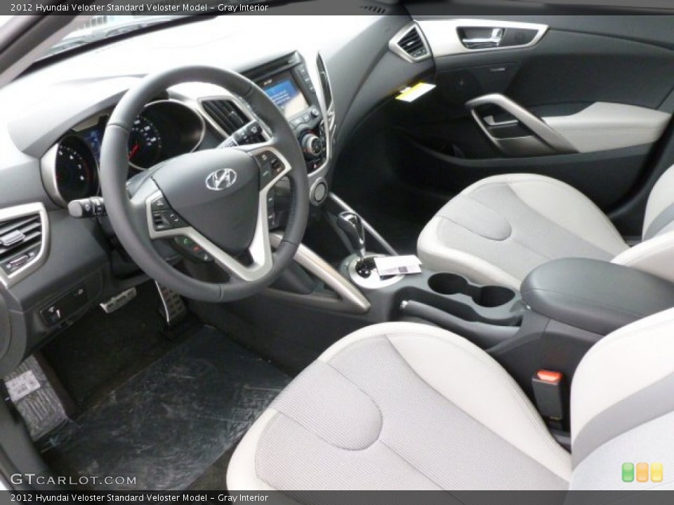 Gray Interior Prime Interior for the 2012 Hyundai Veloster  #61512588