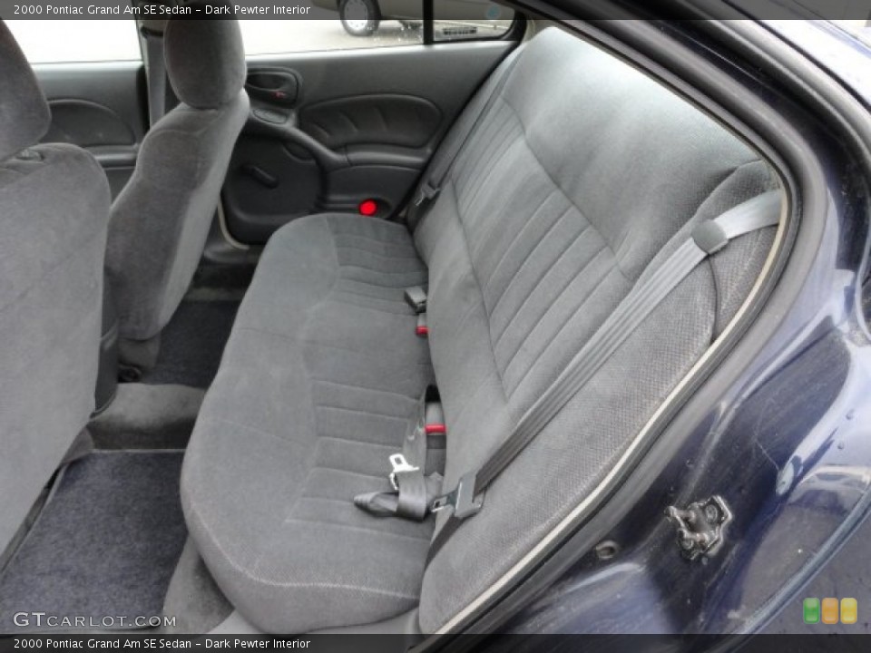 Dark Pewter Interior Rear Seat for the 2000 Pontiac Grand Am SE Sedan #61516245