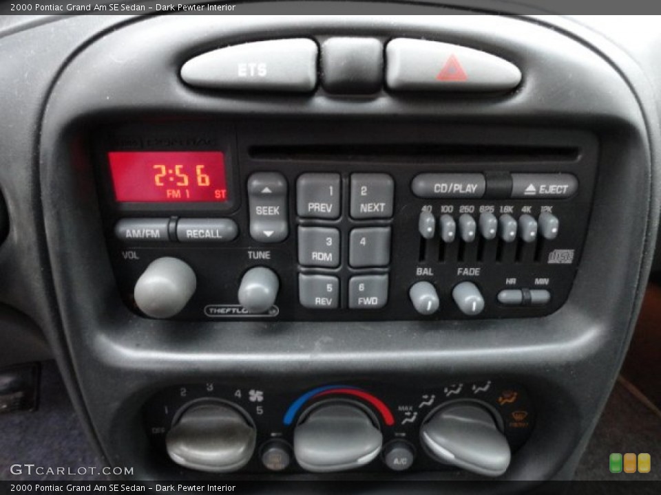 Dark Pewter Interior Controls for the 2000 Pontiac Grand Am SE Sedan #61516309