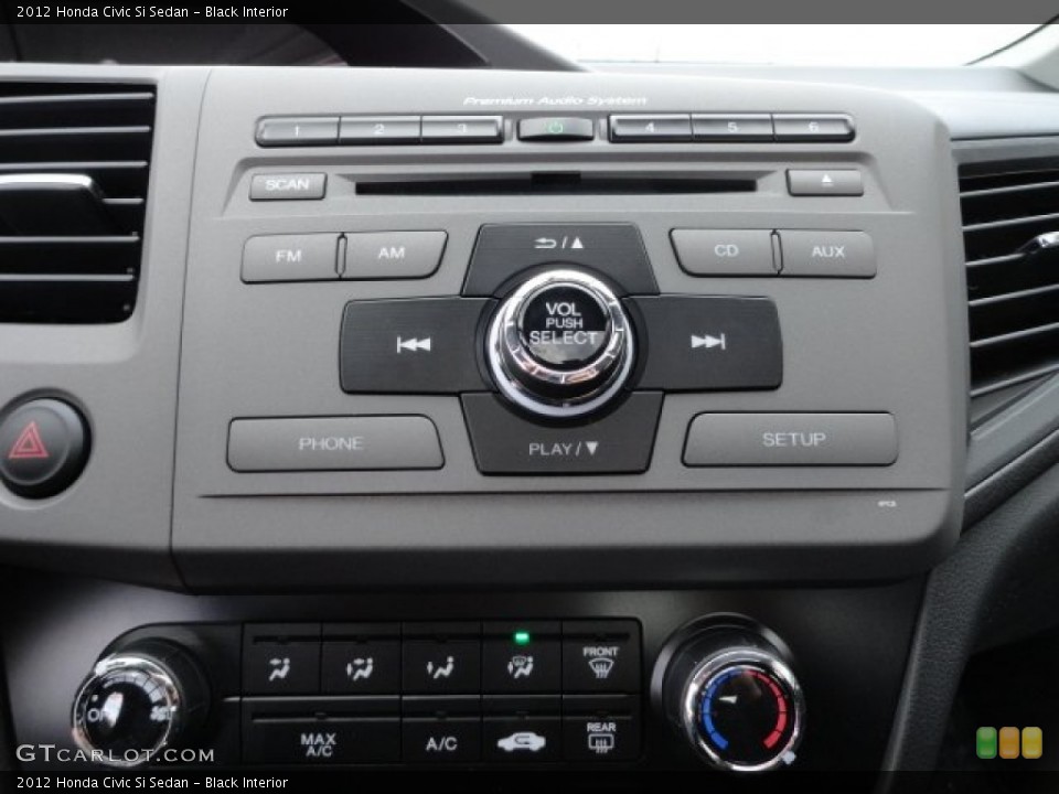 Black Interior Audio System for the 2012 Honda Civic Si Sedan #61516975