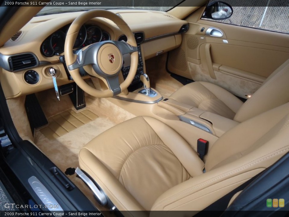 Sand Beige Interior Prime Interior for the 2009 Porsche 911 Carrera Coupe #61520029