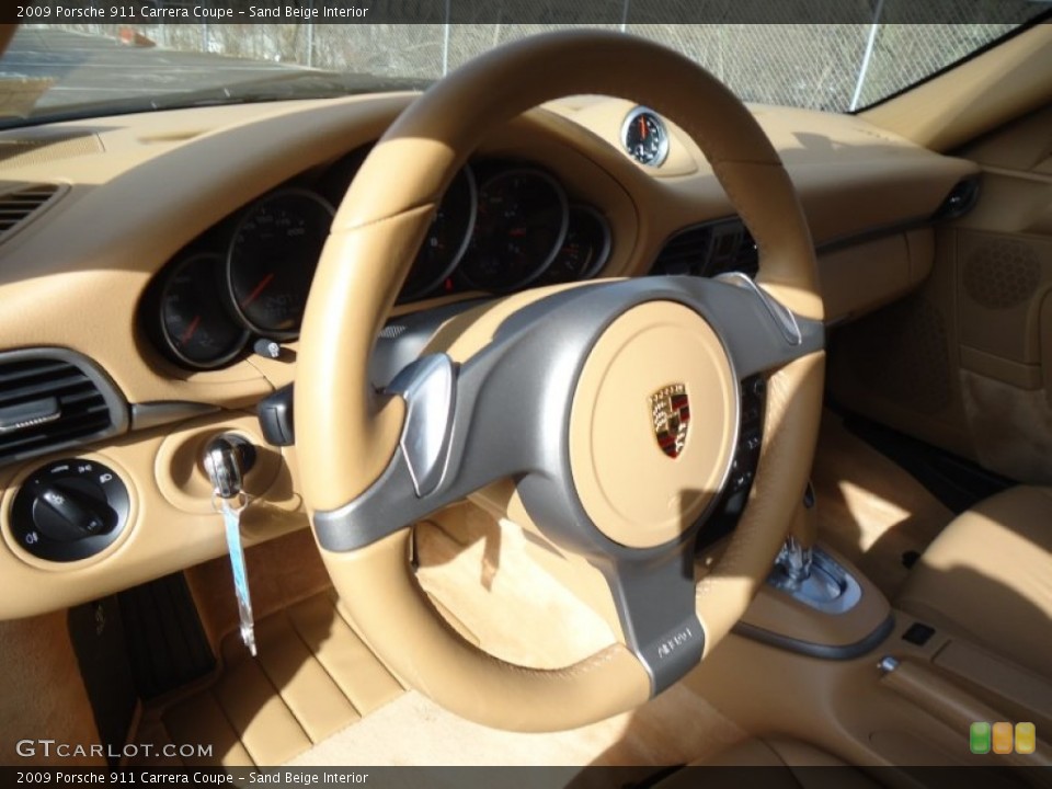 Sand Beige Interior Steering Wheel for the 2009 Porsche 911 Carrera Coupe #61520065