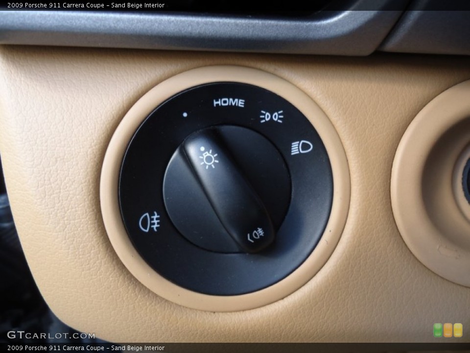 Sand Beige Interior Controls for the 2009 Porsche 911 Carrera Coupe #61520278